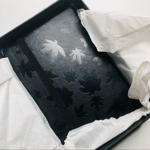 Alexander Wang Leaf Leather Notebook in Black BoxBag Included Sketch Blank Pages